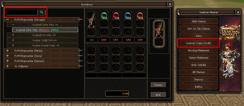 Cube Sistemi (Uzak npc)